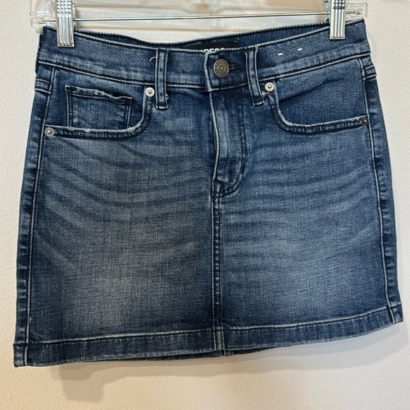 Express Mini Denim Skirt - Picture 1 of 4